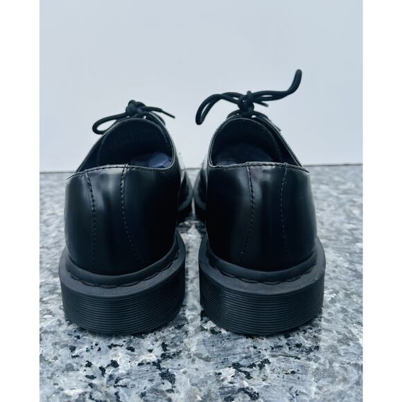 Dr. Martens 14345 Mono Black 3 Eyelet Smooth Leather Oxford Shoes Men 7 /Women 8